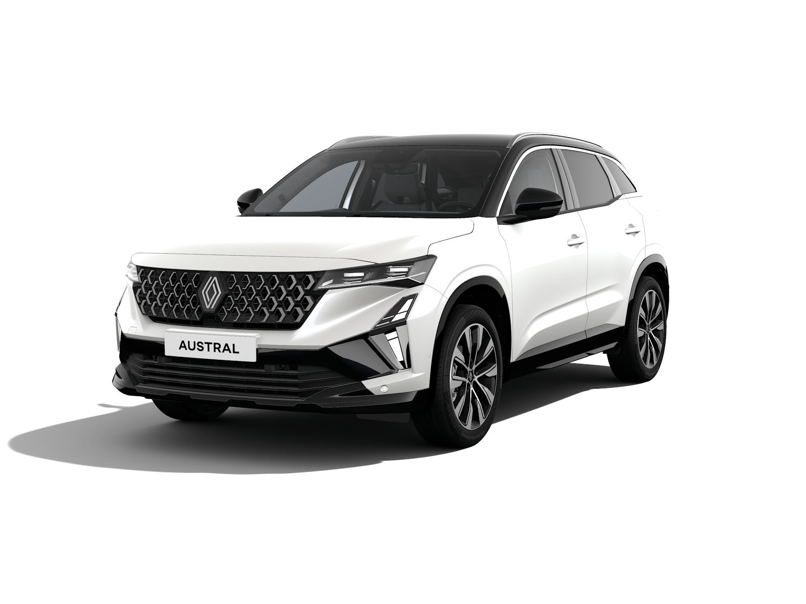 Renault Austral – blanc nacr&eacute; satin&eacute;e avec toit en noir &eacute;toile