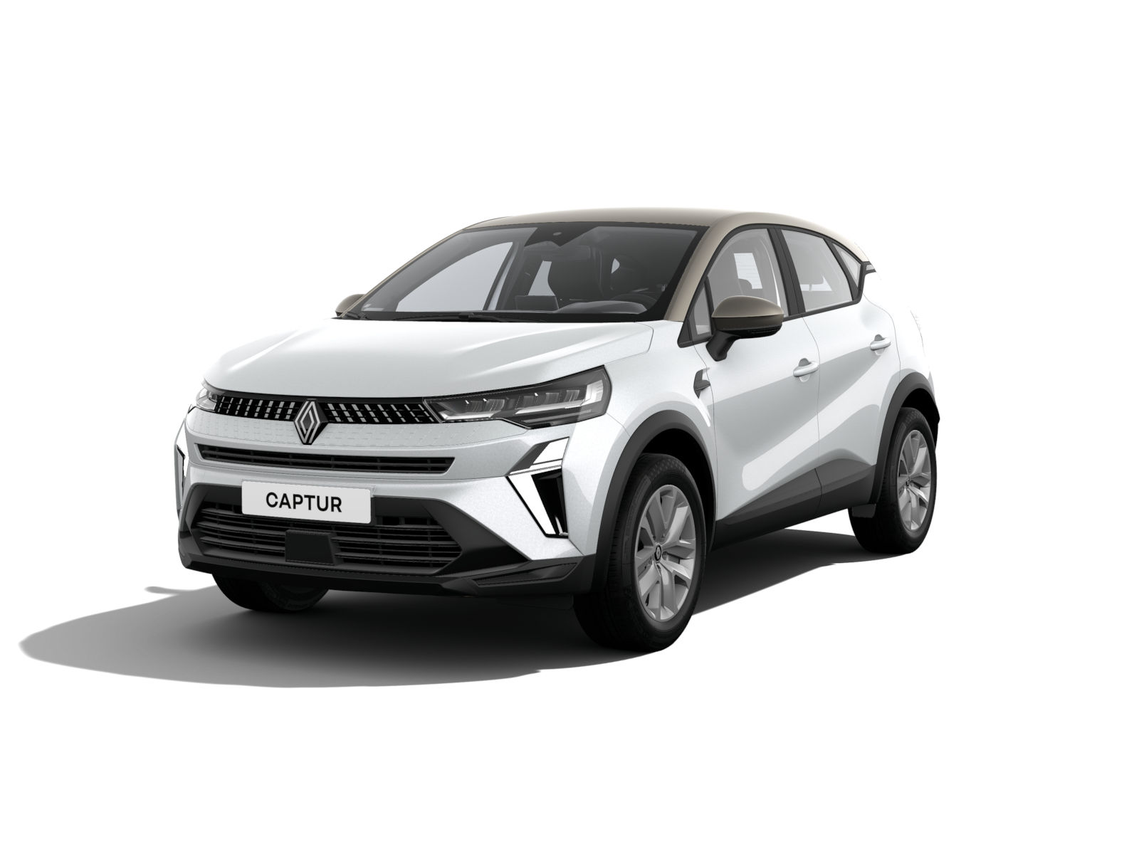 Renault new Captur – blanc nacre et toit gr&egrave;ge perle
